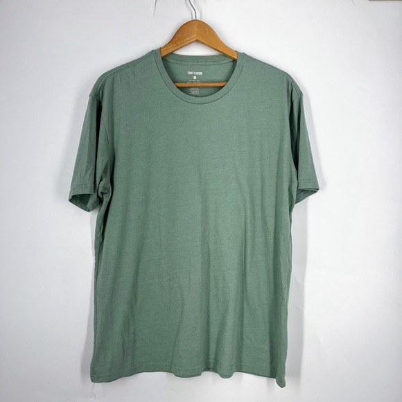 True Classic Other - True Classic Mens XL Sage Green Heather Short Sleeve Crew Neck Athletic Fit Tee